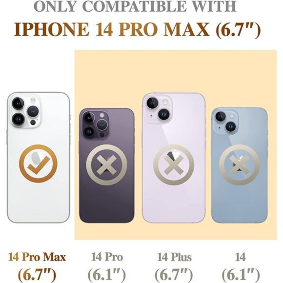For iPhone 14 Pro Max 6.7" Military Grade Drop Protection Marble Shockproof Case - Picture 3 of 5